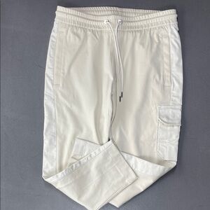 Boss Cream Cargo Jogger Pants with Drawstring Mens Size Small S